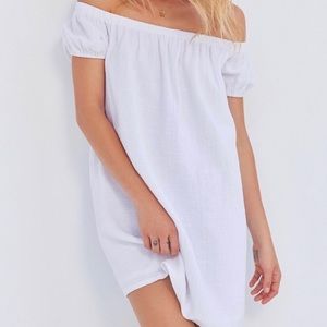 White Off the shoulder Urban Dress!